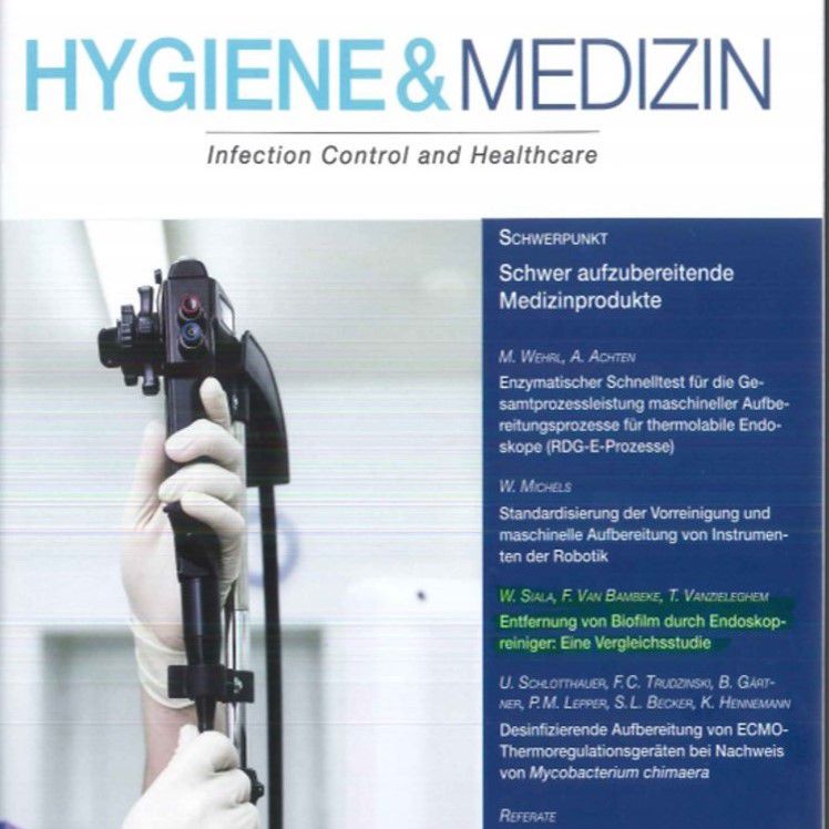 Removing biofilms from endoscopes